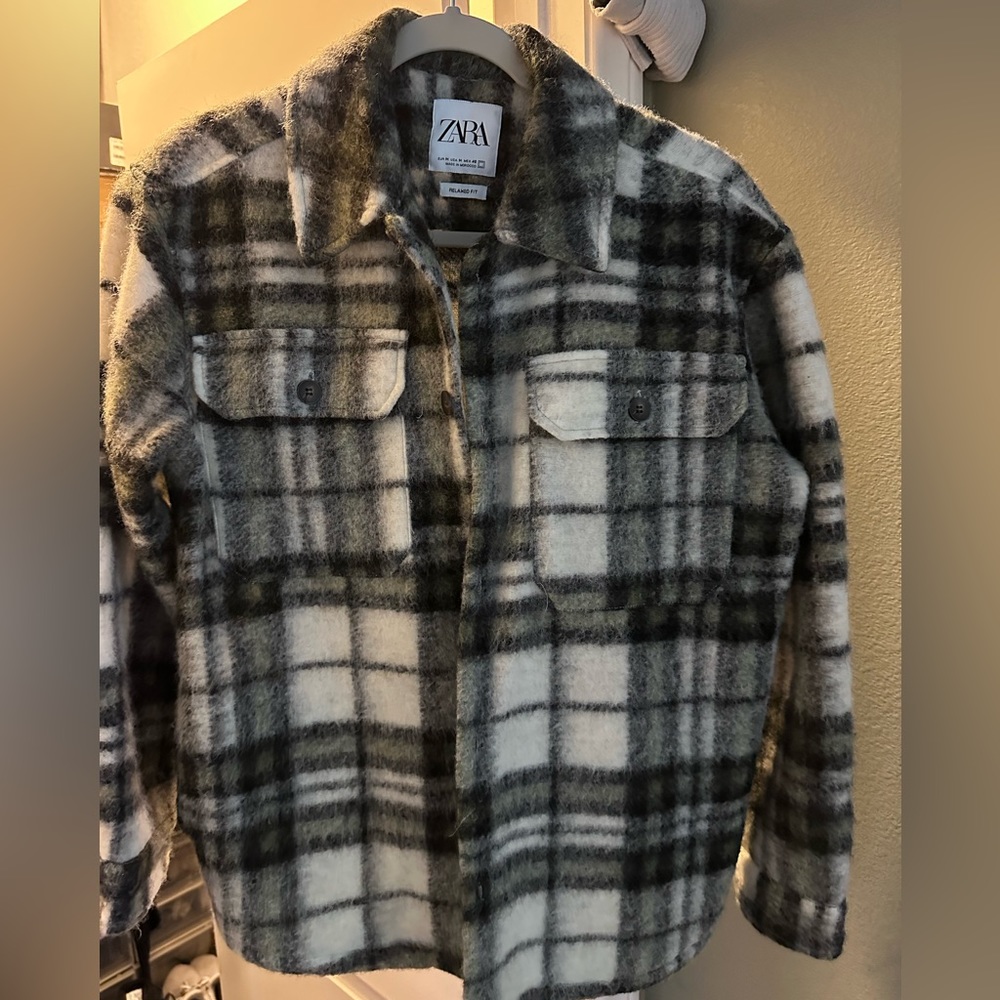 ZARA Mens Wool Flannel Jacket